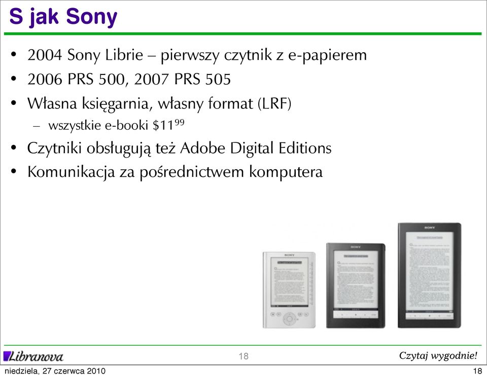 (LRF) wszystkie e-booki $11 99 Czytniki obsługują też Adobe