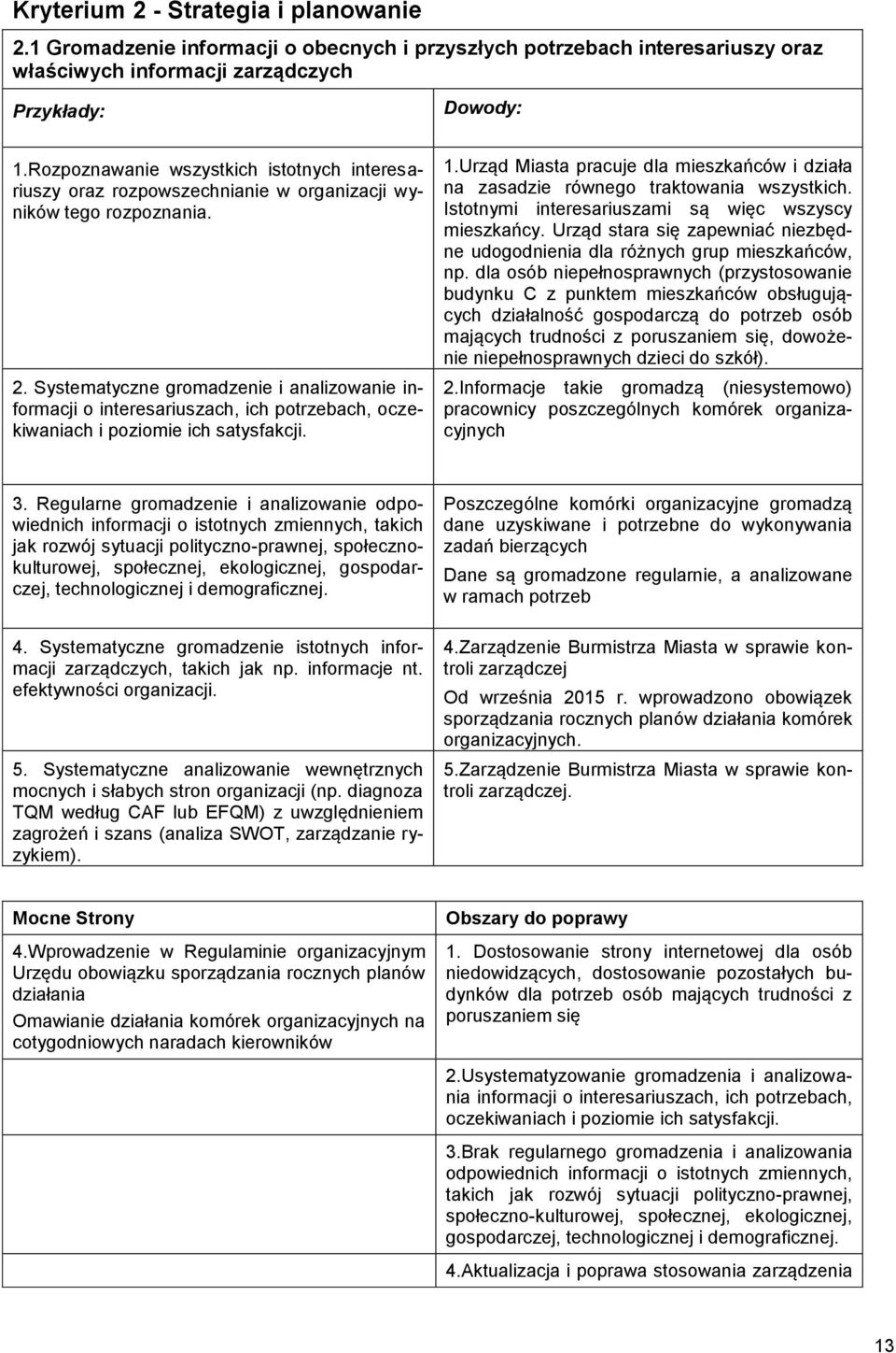 Systematyczne gromadzenie i analizowanie informacji o interesariuszach, ich potrzebach, oczekiwaniach i poziomie ich satysfakcji. 1.