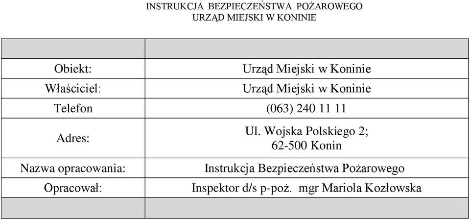 Opracował: Ul.