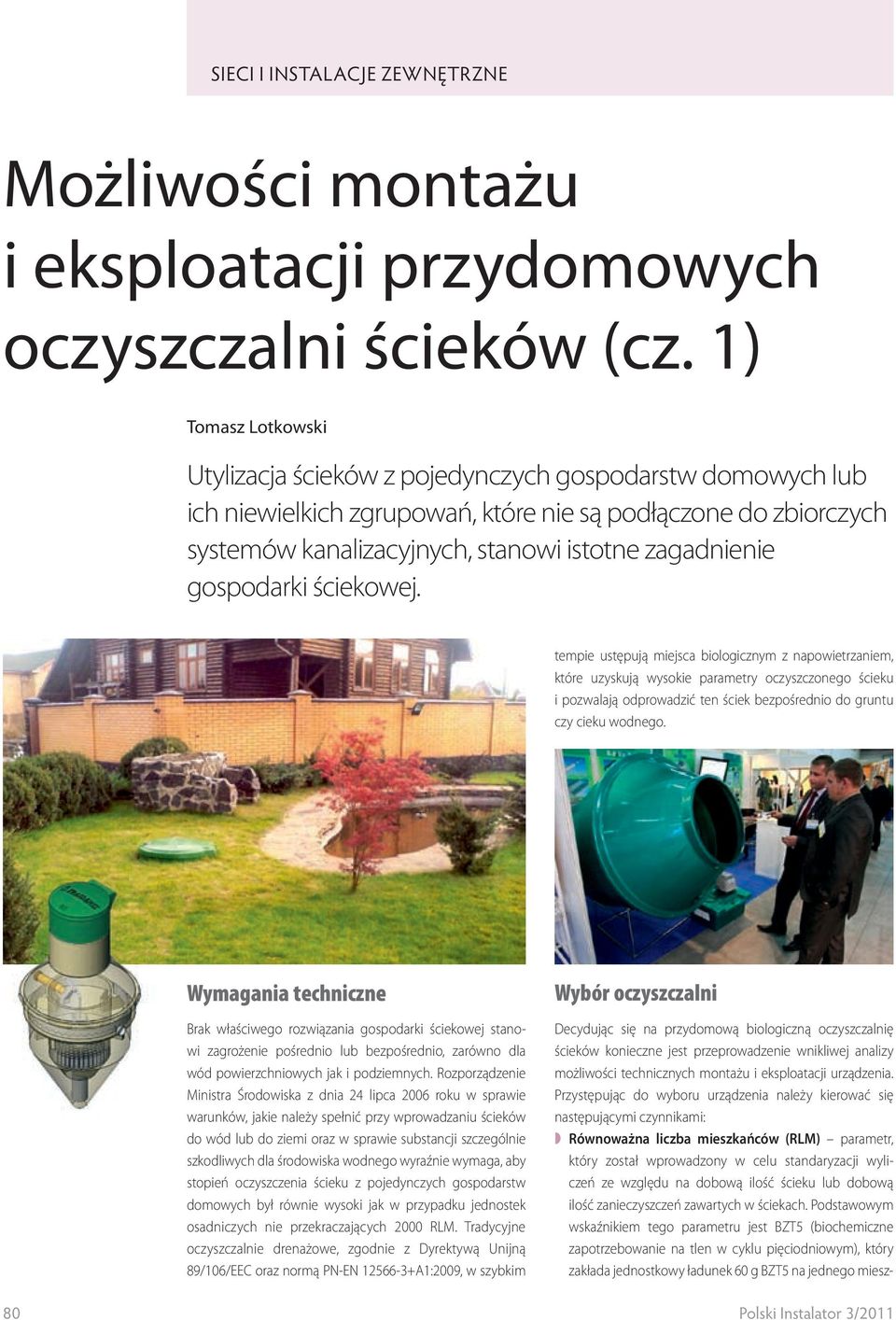 gospodarki ściekowej.