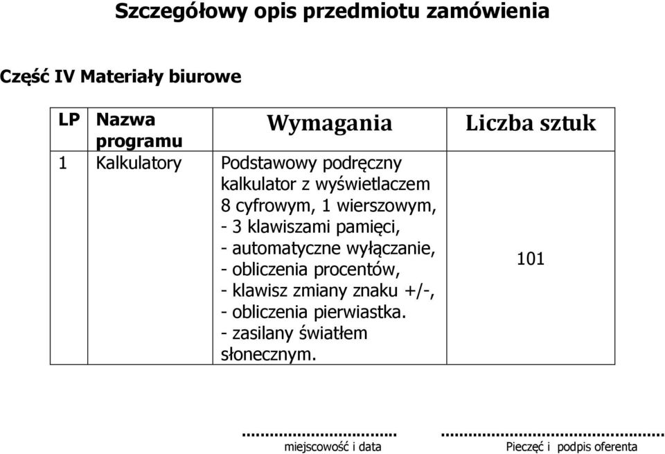 wierszowym, - 3 klawiszami pamięci, - automatyczne wyłączanie, - obliczenia procentów, -