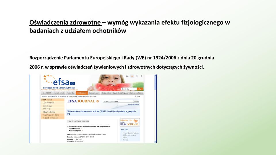 Europejskiego i Rady (WE) nr 1924/2006 z dnia 20 grudnia 2006 r.