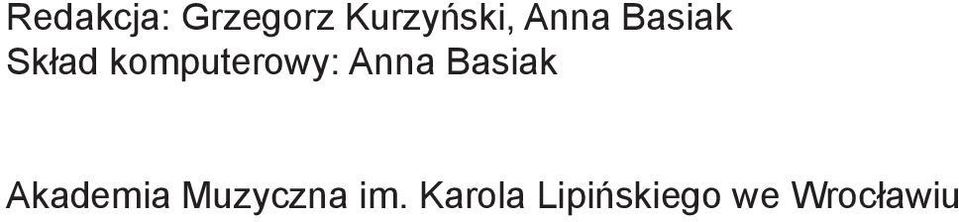 Anna Basiak Akademia Muzyczna
