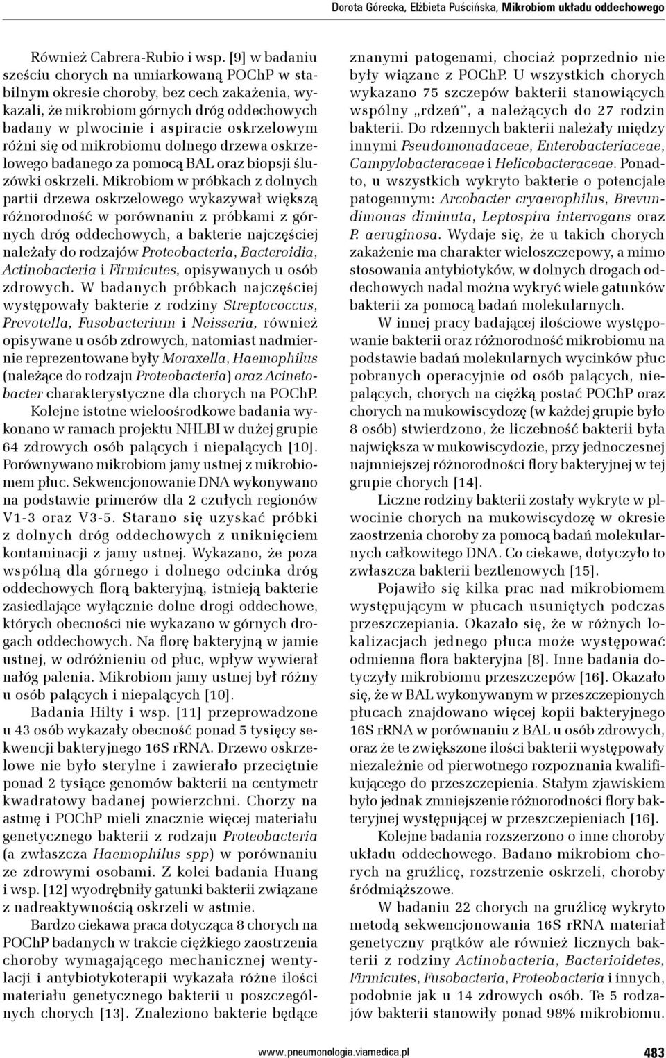 się od mikrobiomu dolnego drzewa oskrzelowego badanego za pomocą BAL oraz biopsji śluzówki oskrzeli.