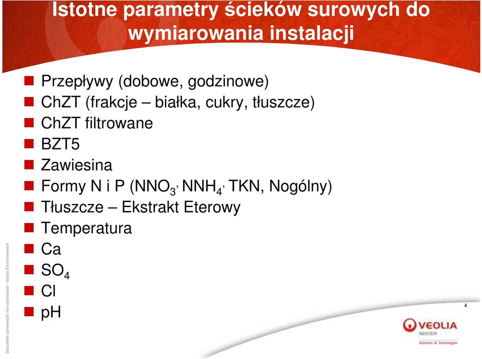 tłuszcze) ChZT filtrowane BZT5 Zawiesina Formy N i P (NNO,, 3,