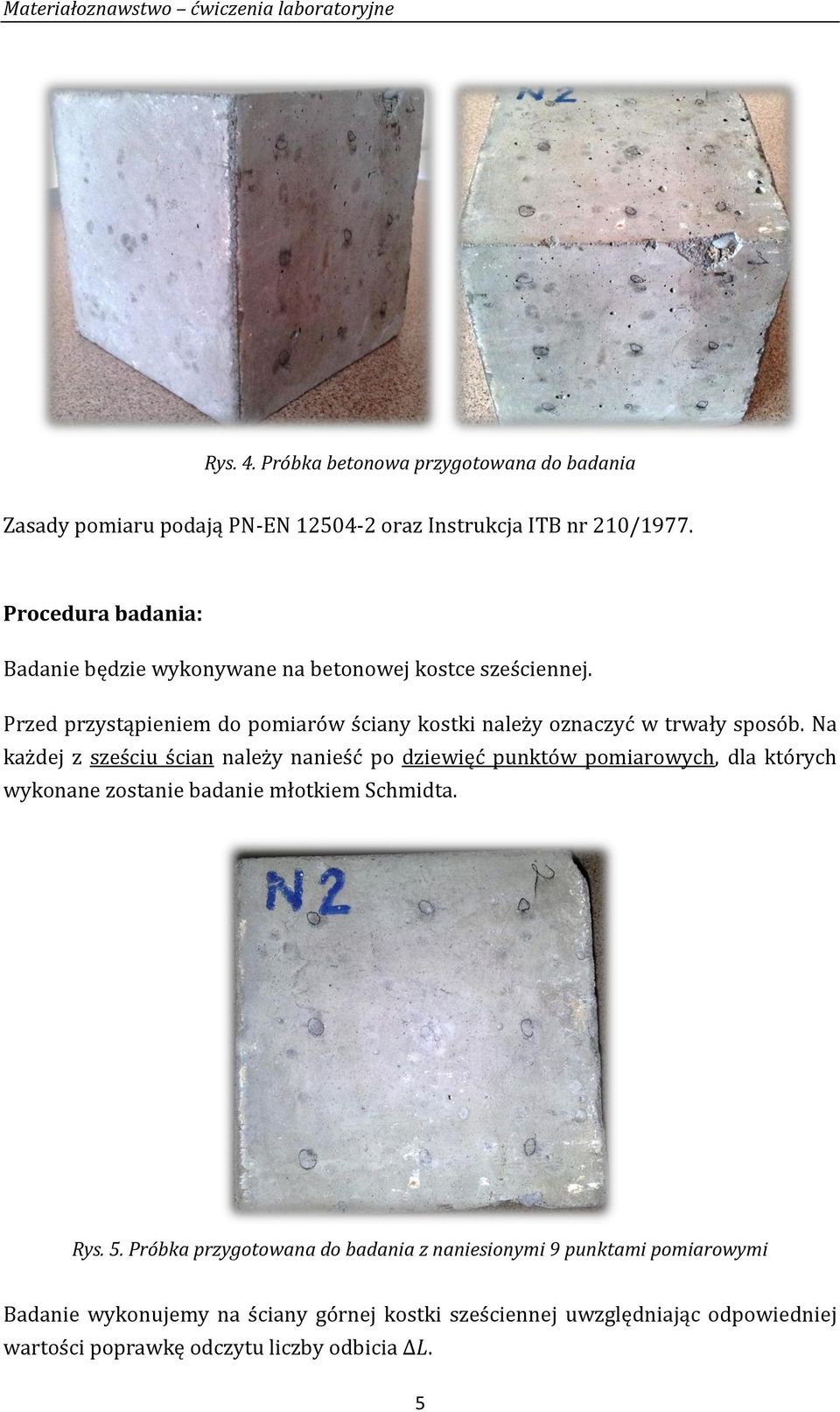 Badanie wytrzymałości elementu betonowego metodą sklerometryczną - PDF  Darmowe pobieranie