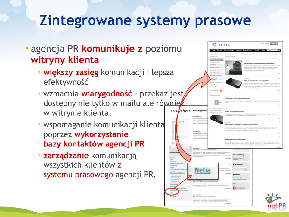 mailu ale również w witrynie klienta, wspomaganie komunikacji klienta poprzez wykorzystanie