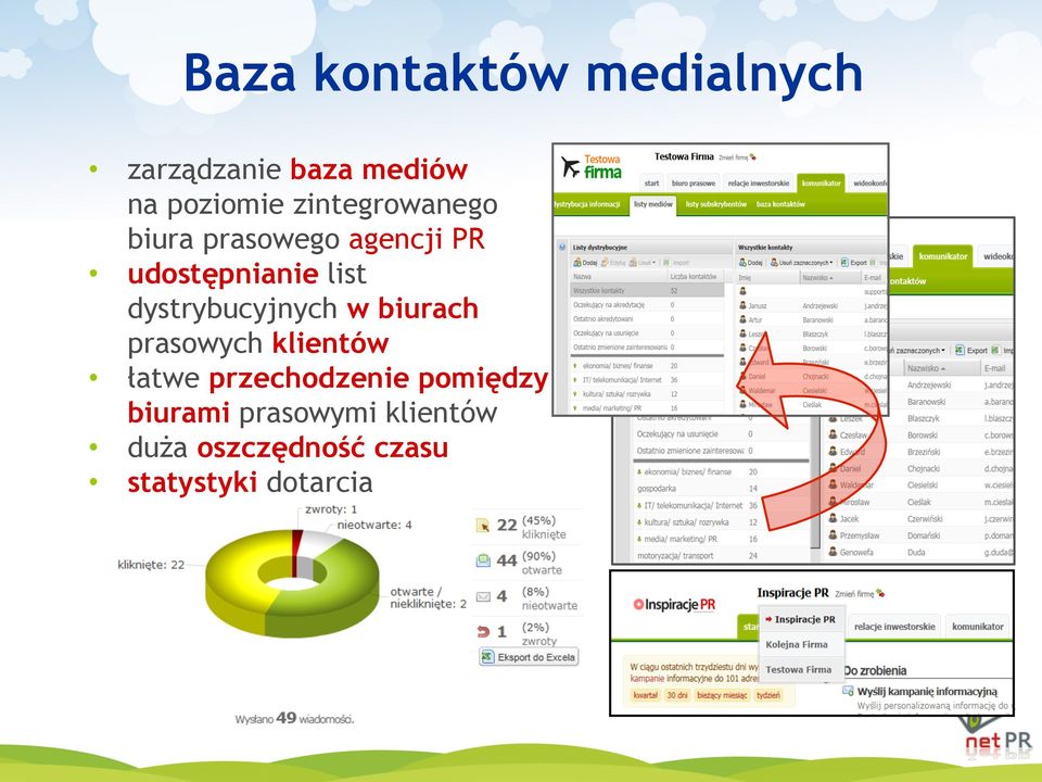 dystrybucyjnych w biurach prasowych klientów łatwe przechodzenie