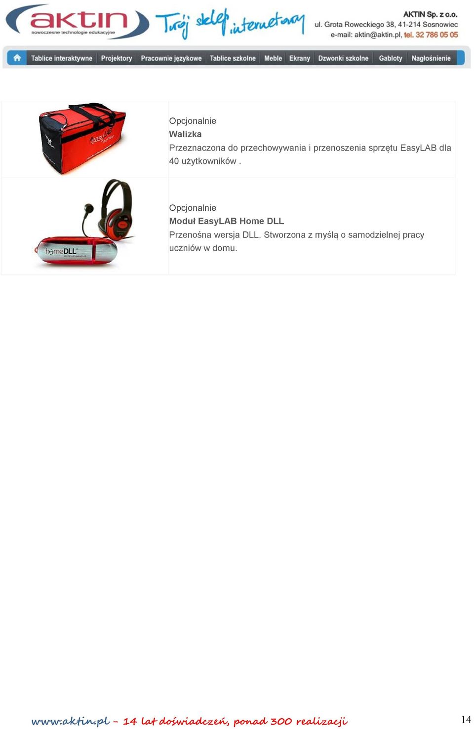 Opcjonalnie Moduł EasyLAB Home DLL Przenośna wersja DLL.