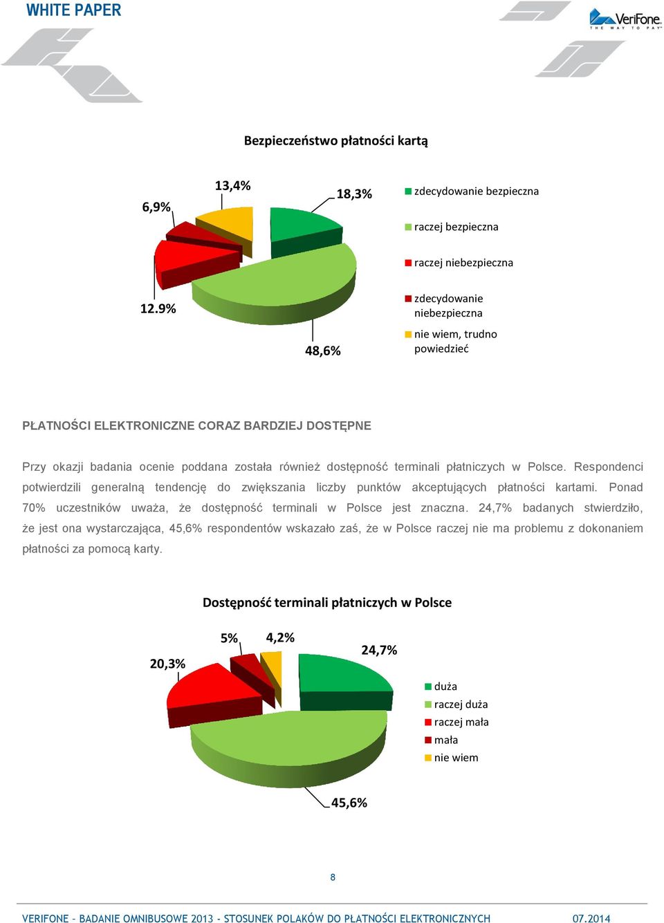 płatniczych w Polsce. Respondenci potwierdzili generalną tendencję do zwiększania liczby punktów akceptujących płatności kartami.