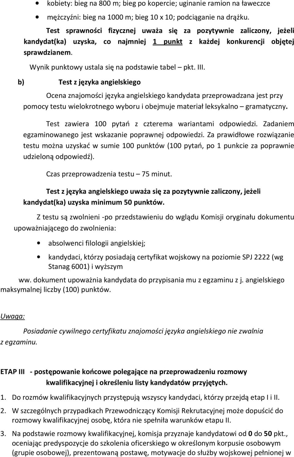 Wynik punktowy ustala się na podstawie tabel pkt. III.