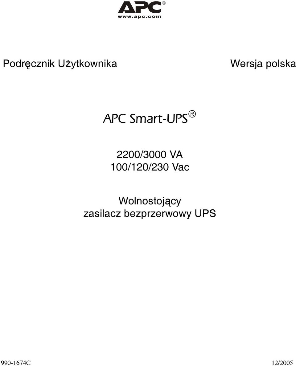 100/120/230 Vac Wolnostojący