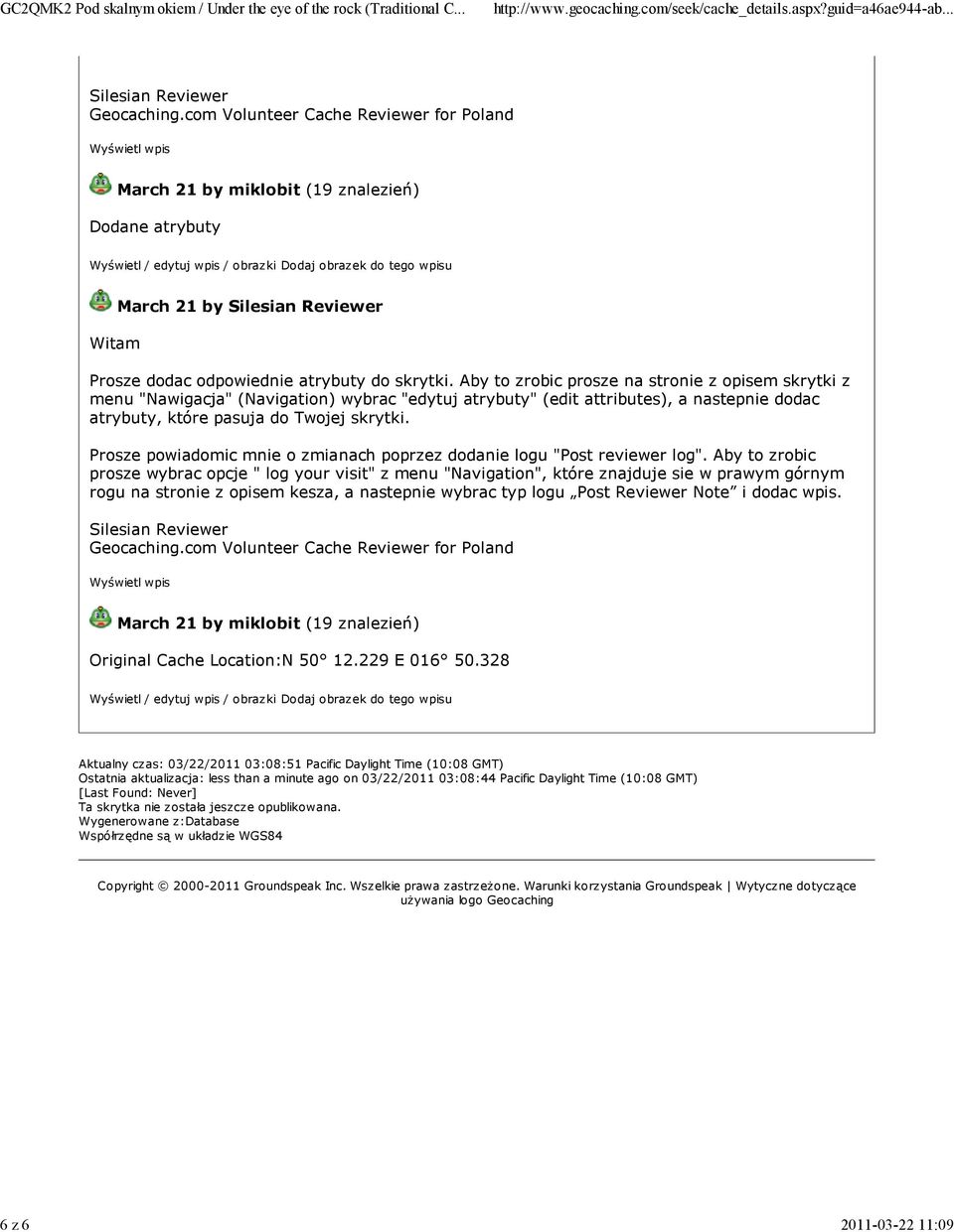 Prosze powiadomic mnie o zmianach poprzez dodanie logu "Post reviewer log".