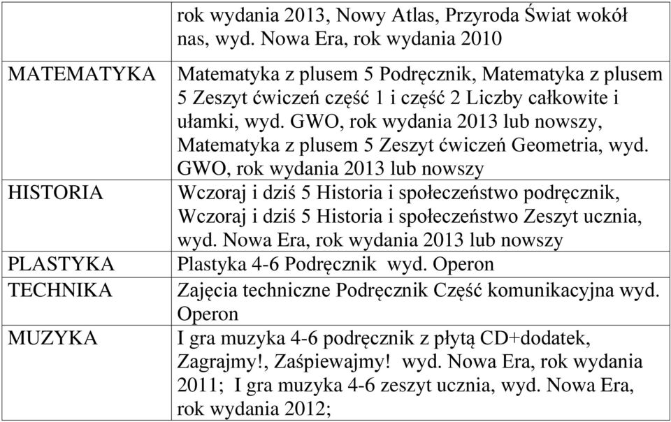GWO, rok wydania 2013 lub nowszy, Matematyka z plusem 5 Zeszyt ćwiczeń Geometria, wyd.
