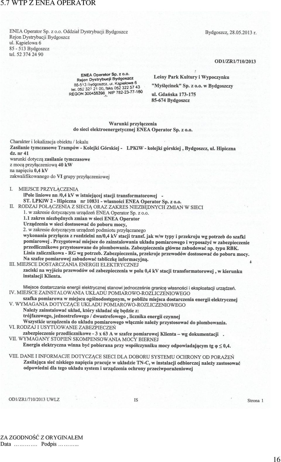 ZGODNOŚĆ Z
