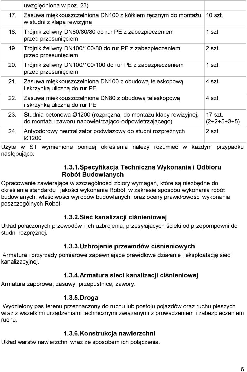 Zasuwa miękkouszczelniona DN100 z obudową teleskopową i skrzynką uliczną do rur PE 22. Zasuwa miękkouszczelniona DN80 z obudową teleskopową i skrzynką uliczną do rur PE 23.
