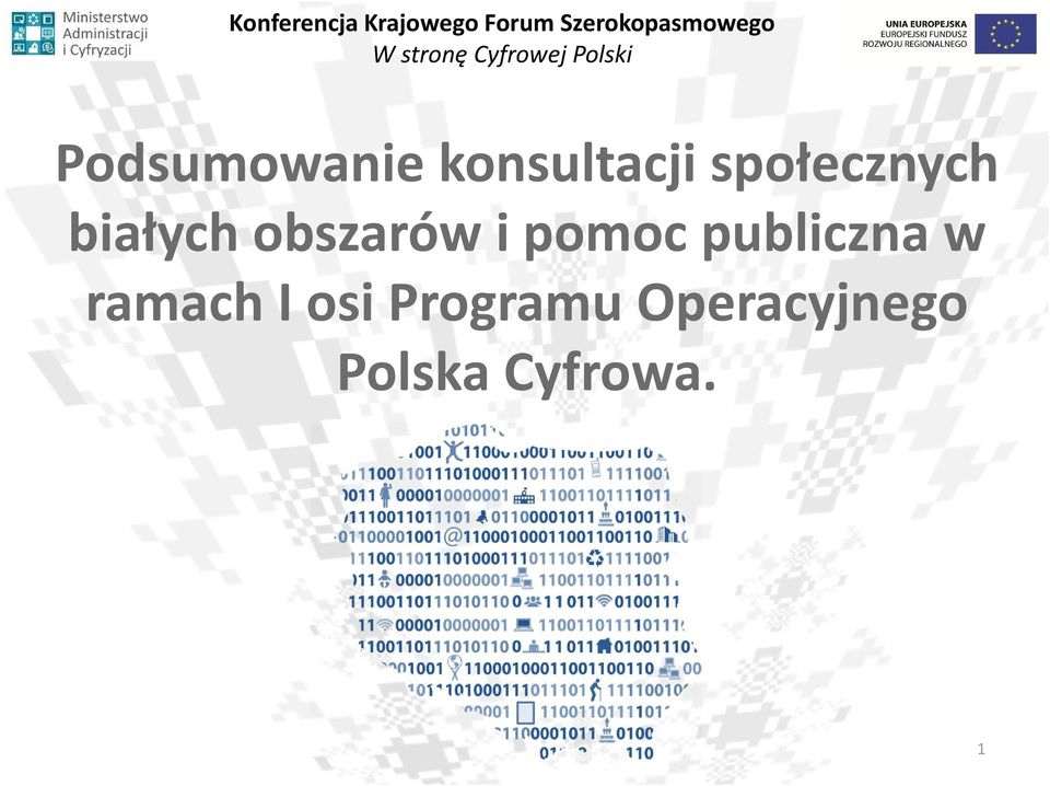 społecznych białych obszarów i pomoc publiczna w