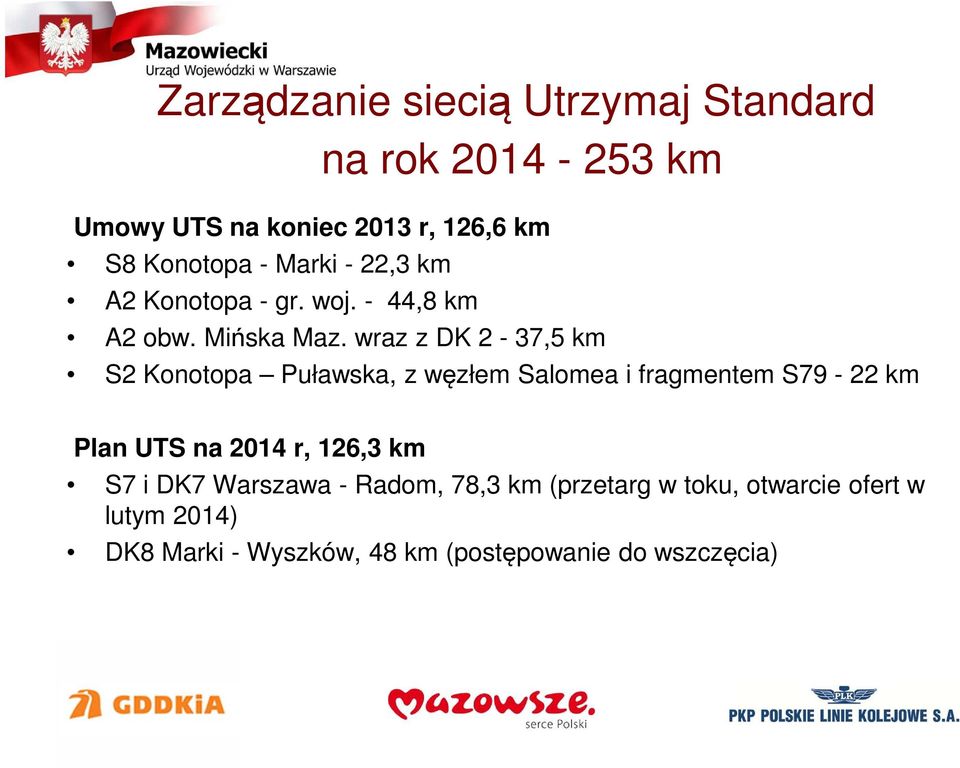 wraz z DK 2-37,5 km S2 Konotopa Puławska, z węzłem Salomea i fragmentem S79-22 km Plan UTS na 2014 r,