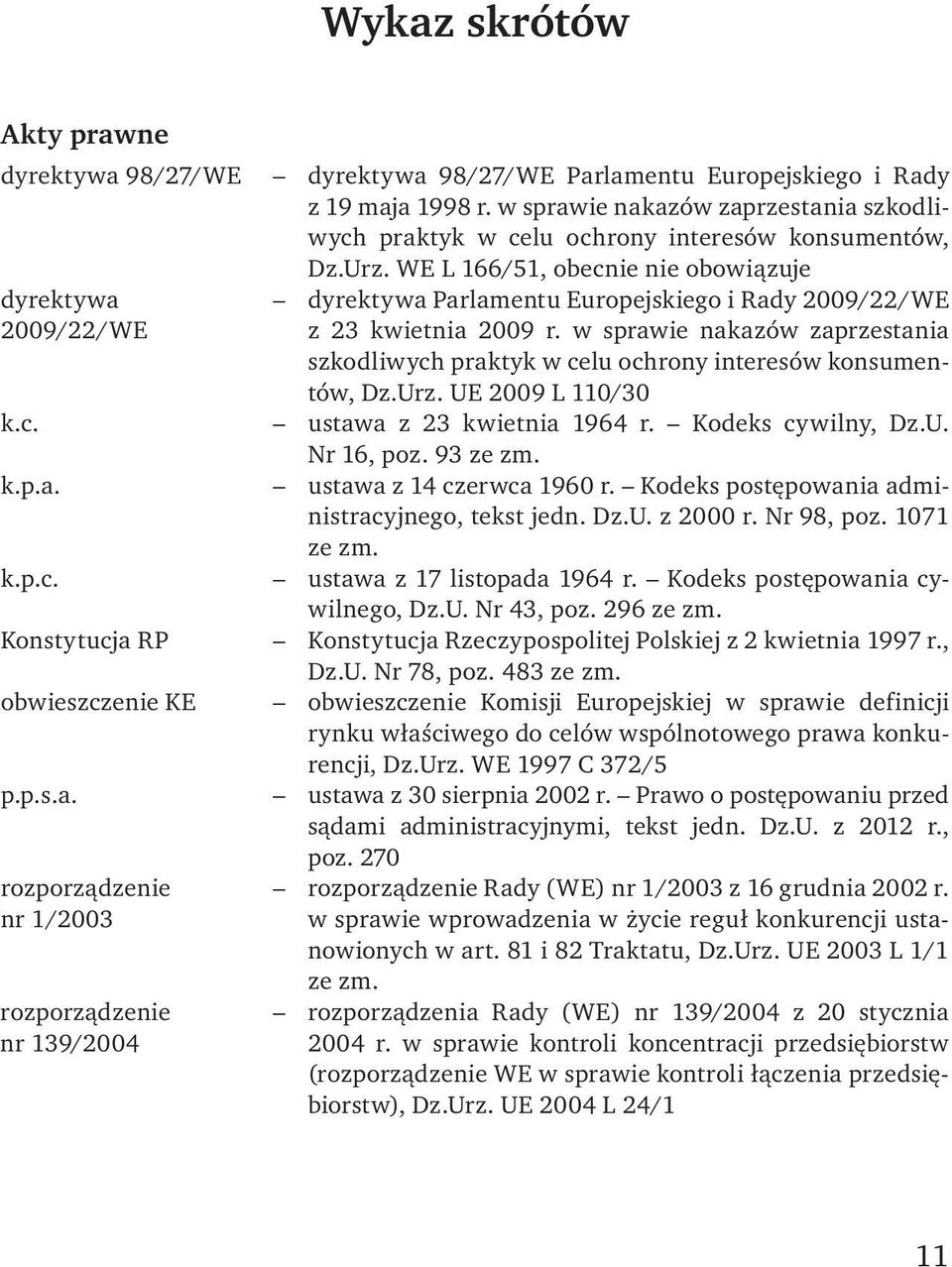 WE L 166/51, obecnie nie obowiązuje dyrektywa dyrektywa Parlamentu Europejskiego i Rady 2009/22/WE 2009/22/WE z 23 kwietnia 2009 r.  UE 2009 L 110/30 k.c. ustawa z 23 kwietnia 1964 r.