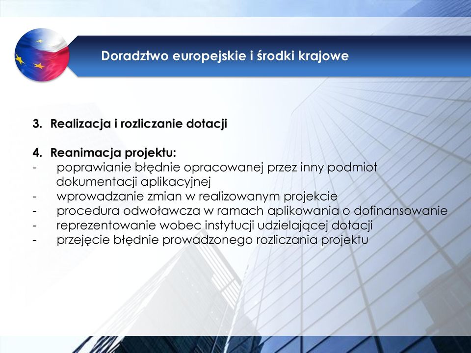 aplikacyjnej - wprowadzanie zmian w realizowanym projekcie - procedura odwoławcza w ramach