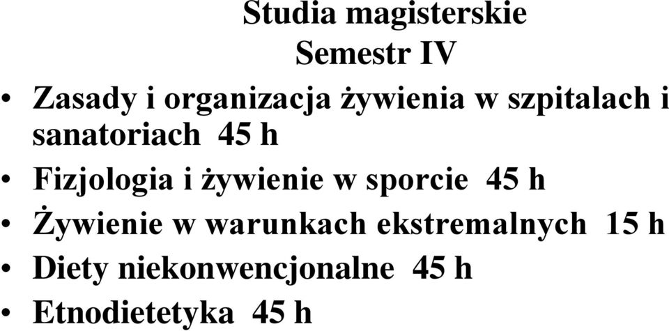 żywienie w sporcie 45 h Żywienie w warunkach