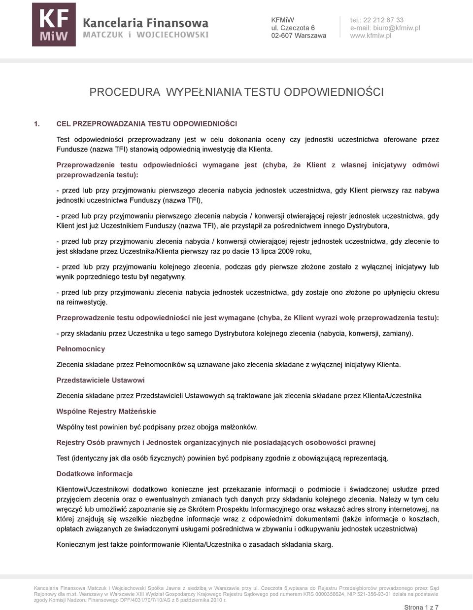 dla Klienta.