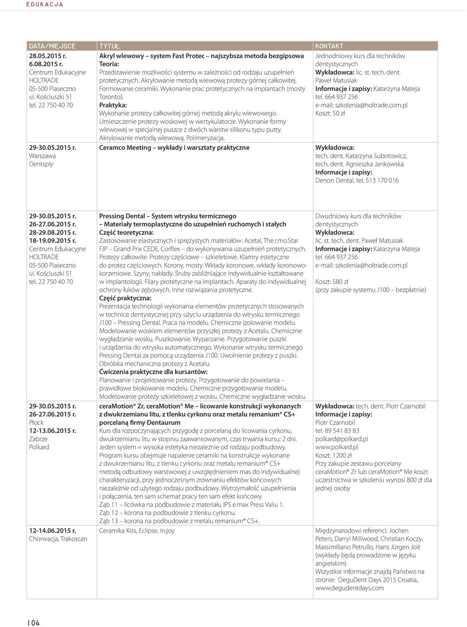 Praktyka: Wykonanie protezy całkowitej górnej metodą akrylu wlewowego. Umieszczenie protezy woskowej w wertykulatorze. Wykonanie formy wlewowej w specjalnej puszce z dwóch warstw silikonu typu putty.