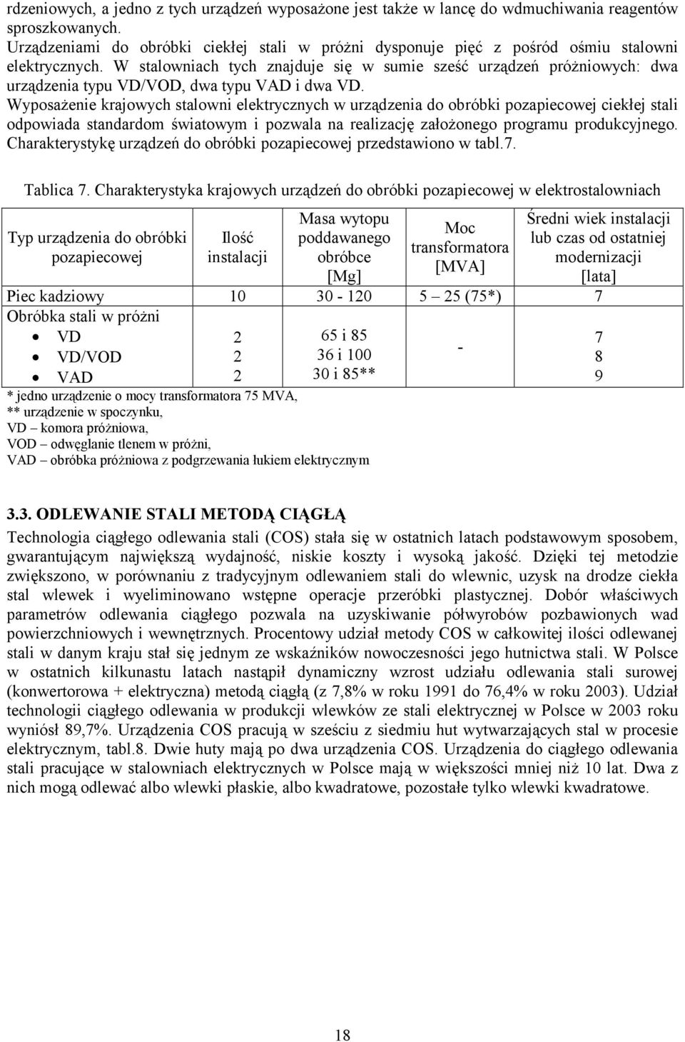 W stalowniach tych znajduje się w sumie sześć urządzeń próżniowych: dwa urządzenia typu VD/VOD, dwa typu VAD i dwa VD.