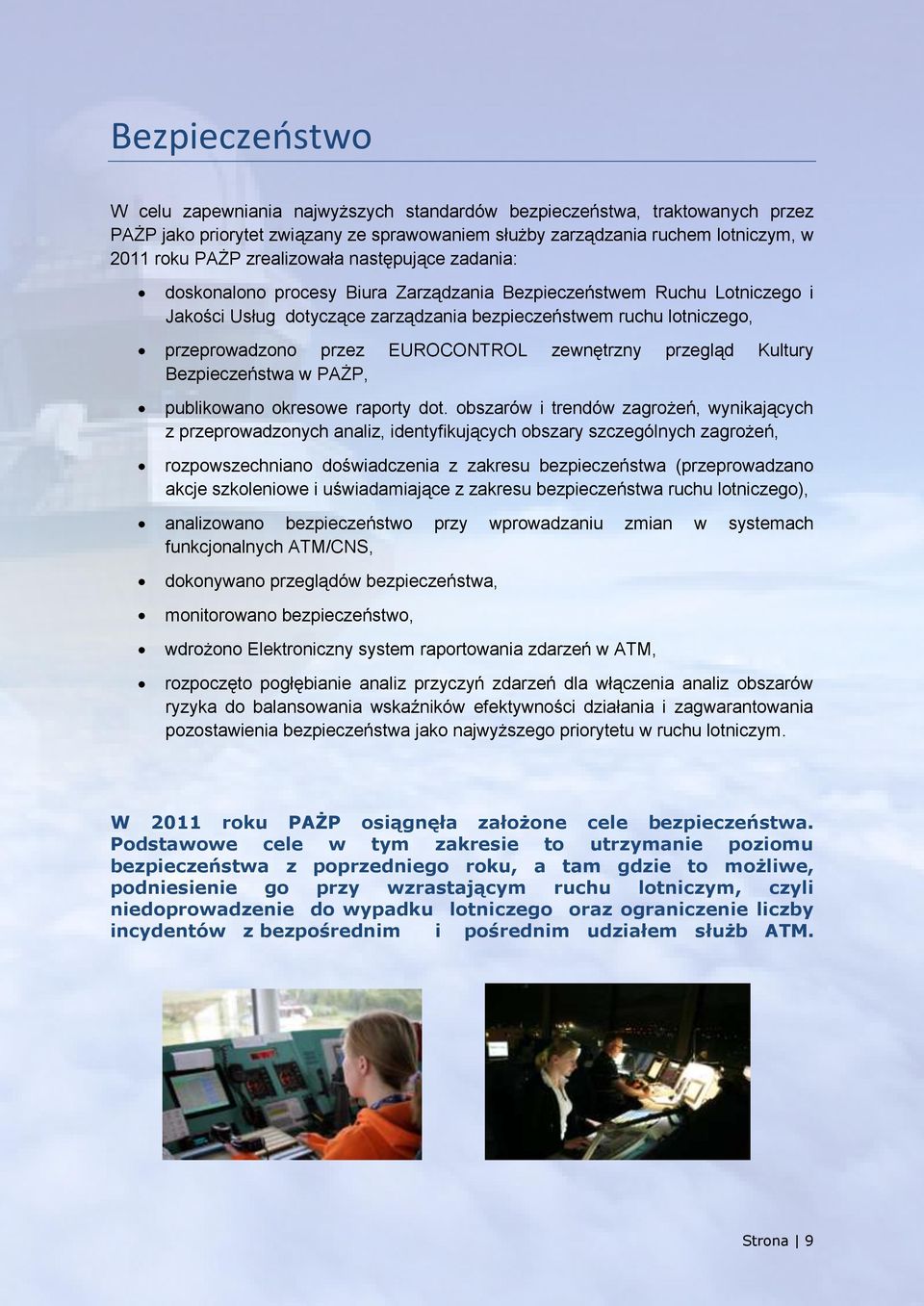 EUROCONTROL zewnętrzny przegląd Kultury Bezpieczeństwa w PAŻP, publikowano okresowe raporty dot.