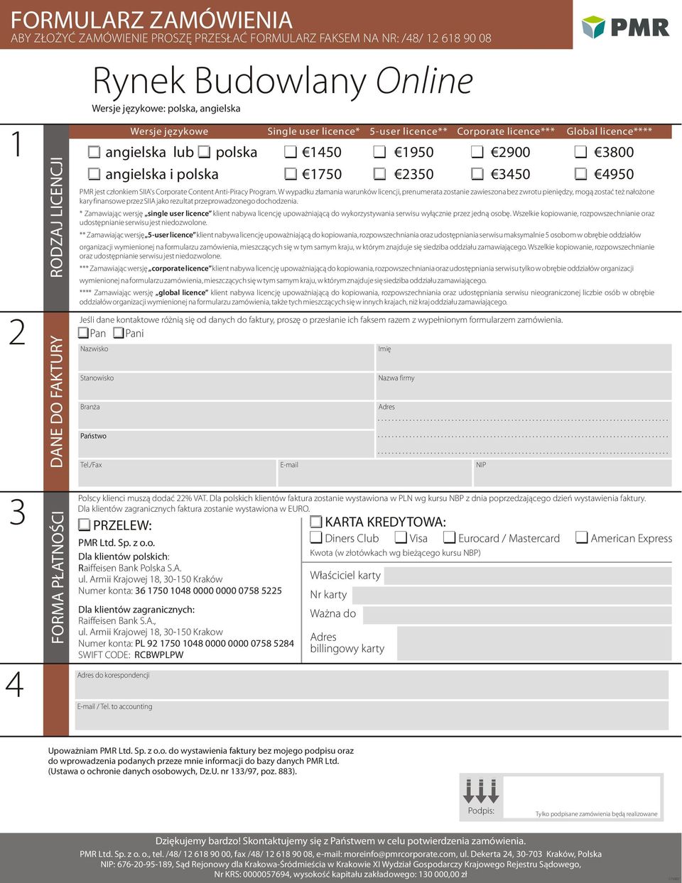 W wypadku z³amania warunków licencji, prenumerata zostanie zawieszona bez zwrotu pieniêdzy, mog¹ zostaæ te na³o one kary finansowe przez SIIA jako rezultat przeprowadzonego dochodzenia.
