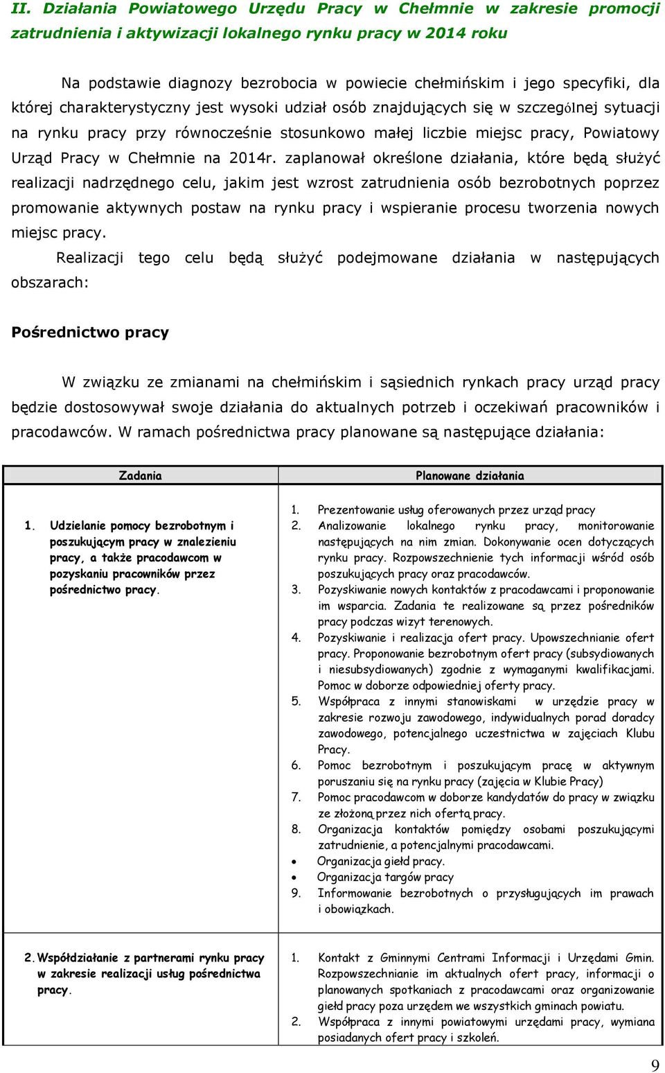 Chełmnie na 2014r.