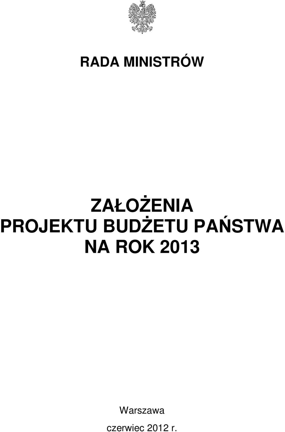 BUDŻETU PAŃSTWA NA