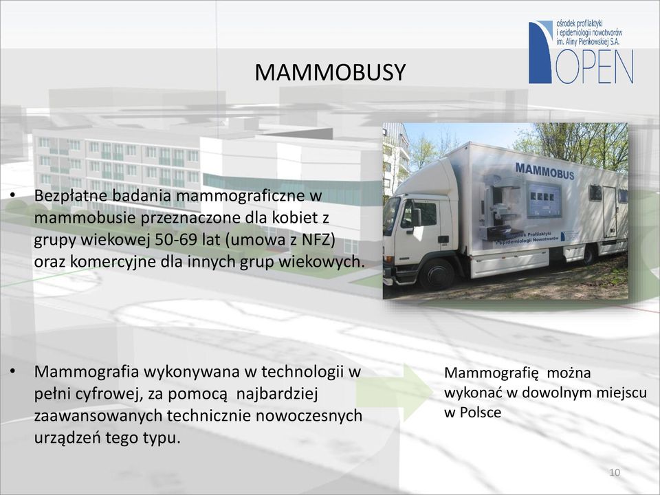 Mammografia wykonywana w technologii w pełni cyfrowej, za pomocą najbardziej