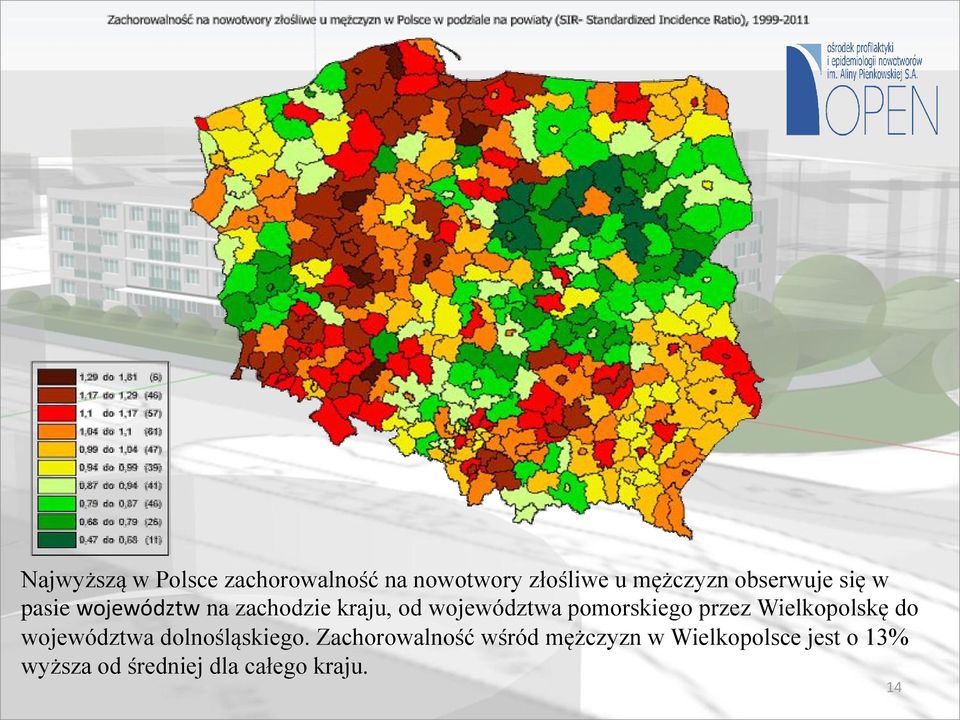 pomorskiego przez Wielkopolskę do województwa dolnośląskiego.