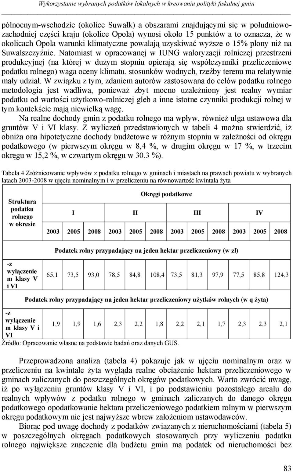Natomiast w opracowanej w IUNG waloryzacji rolniczej przestrzeni produkcyjnej (na której w dużym stopniu opierają się współczynniki przeliczeniowe podatku rolnego) waga oceny klimatu, stosunków