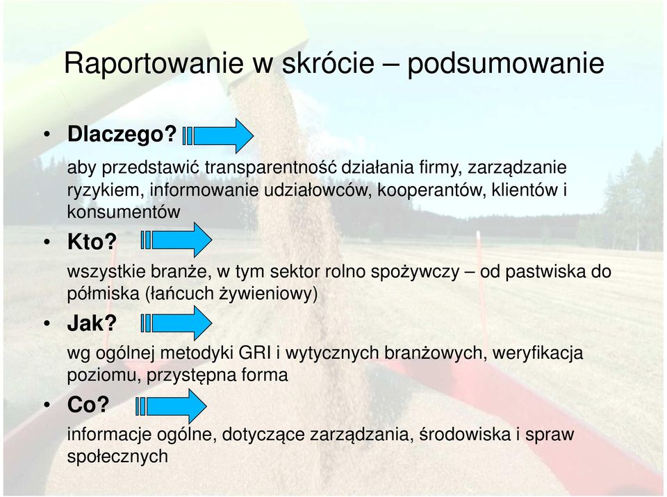 klientów i konsumentów Kto?