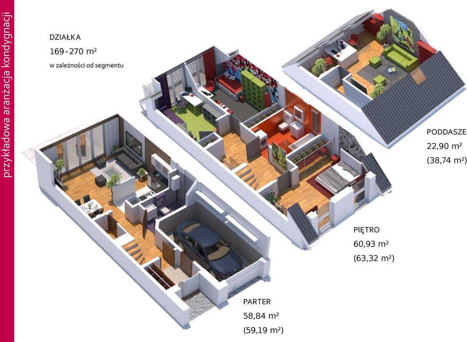 PODDASZE 22,90 m 2 (38,74 m 2 ) PIĘTRO