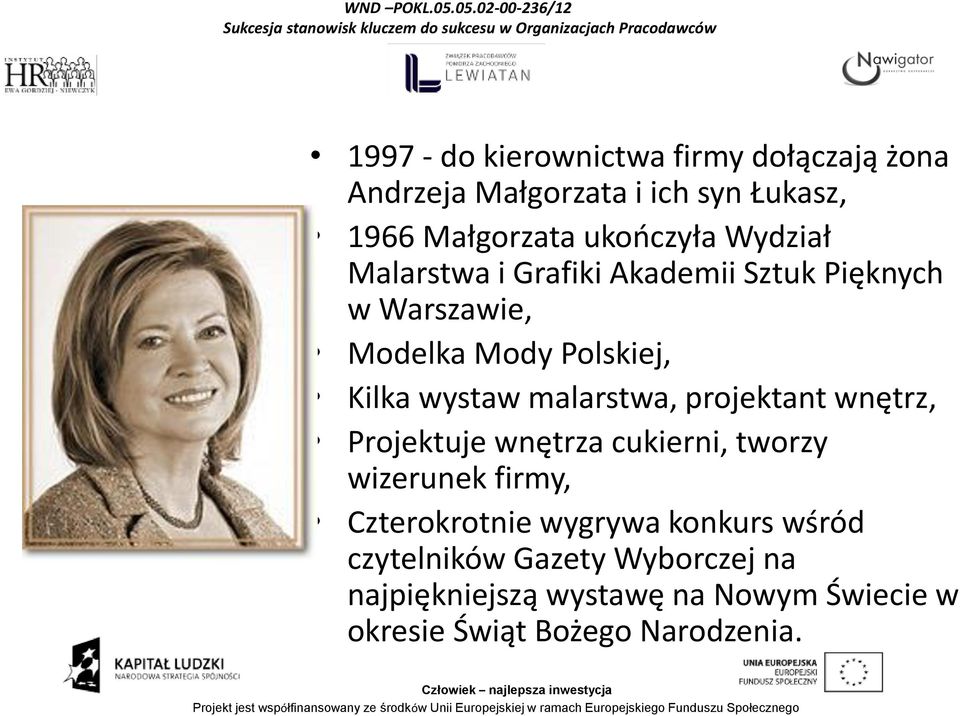malarstwa, projektant wnętrz, Projektuje wnętrza cukierni, tworzy wizerunek firmy, Czterokrotnie wygrywa
