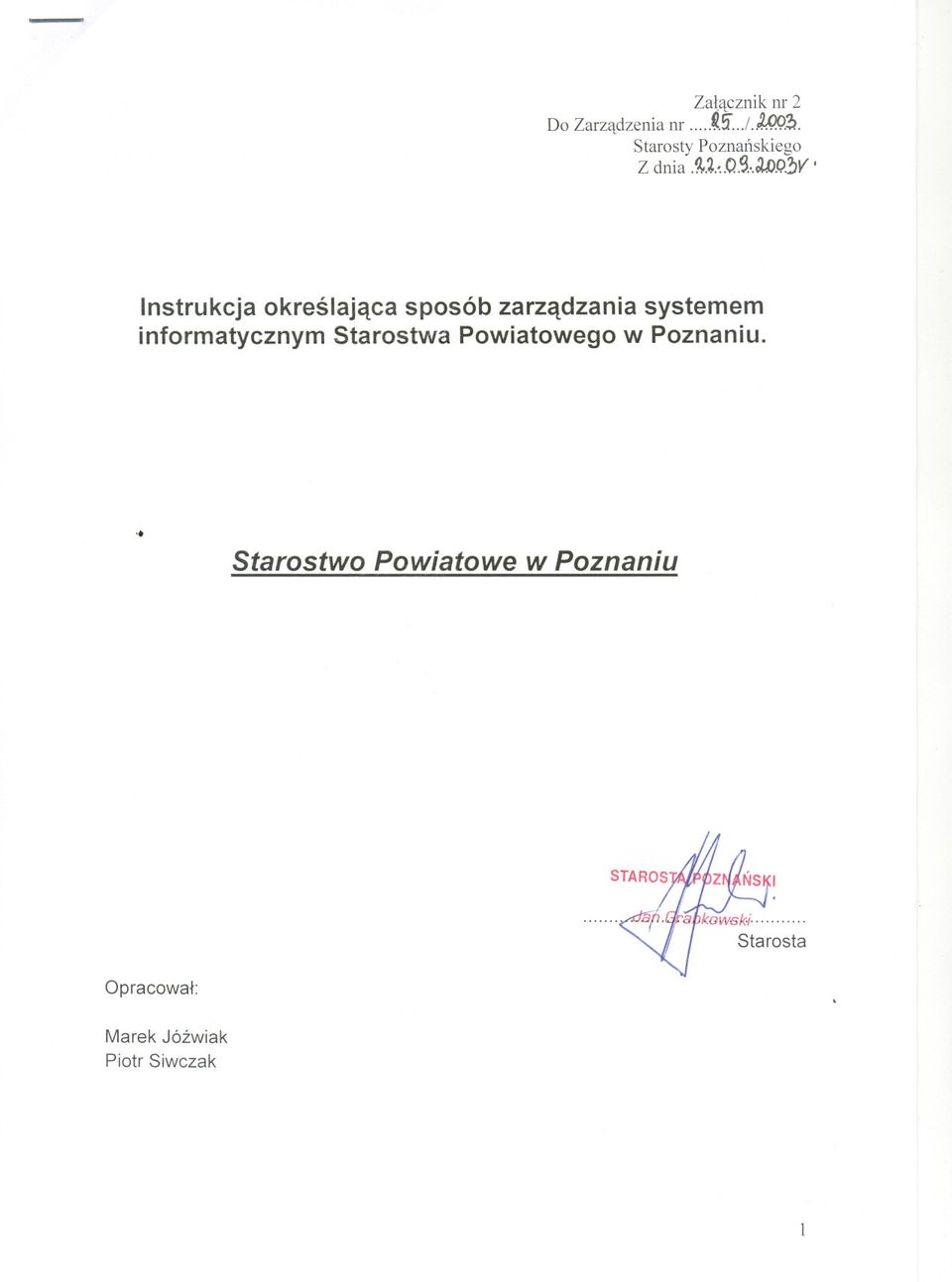 ?>v' Instrukcja okreslajaca sposób zarzadzania systemem
