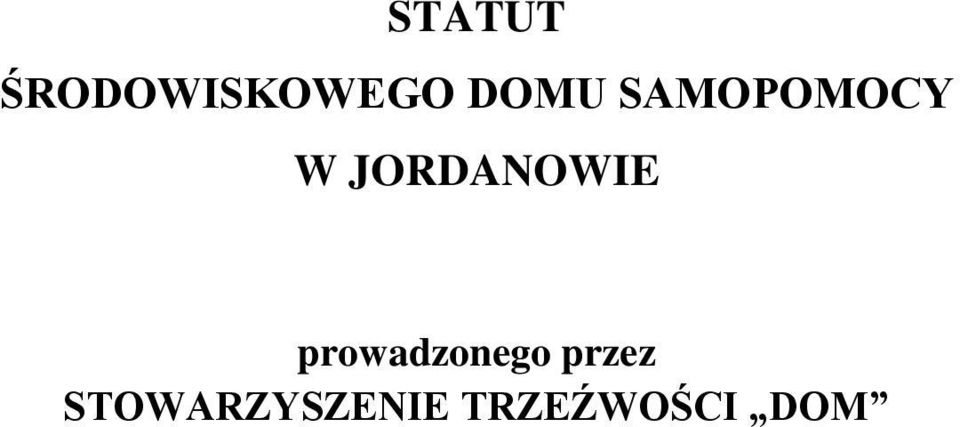JORDANOWIE prowadzonego