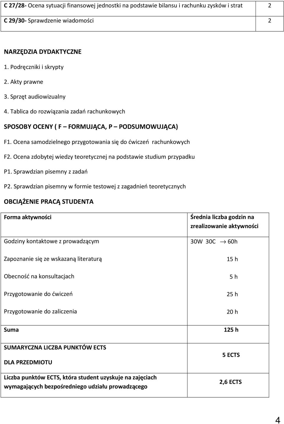 Ocena zdobytej wiedzy teoretycznej na podstawie studium przypadku P. Sprawdzian pisemny z zadań P.