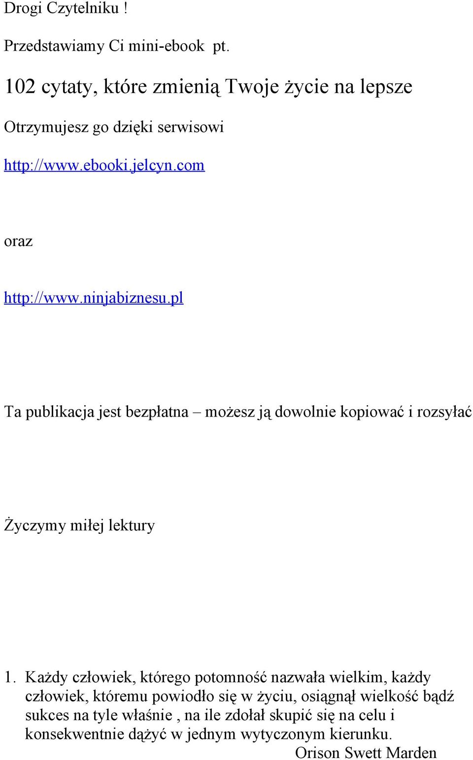 102 Cytaty Które Zmienią Twoje życie Na Lepsze Pdf