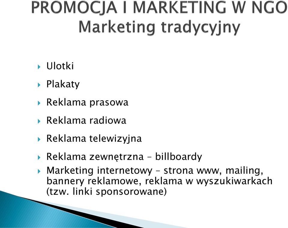 Marketing internetowy strona www, mailing, bannery