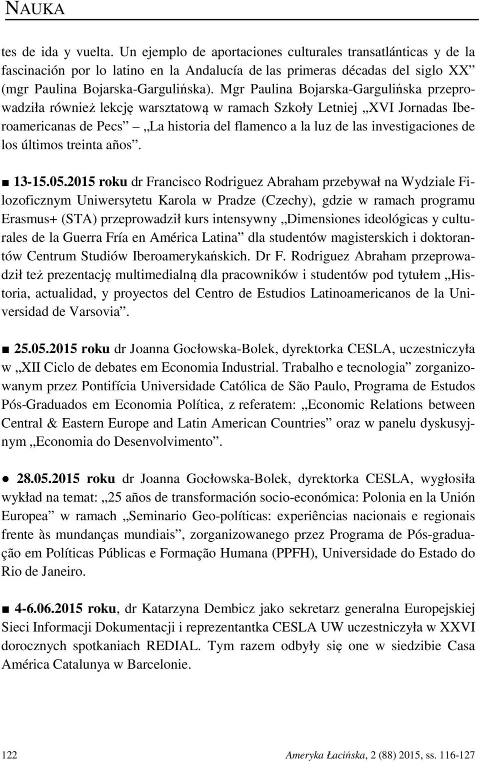 últimos treinta años. 13-15.05.