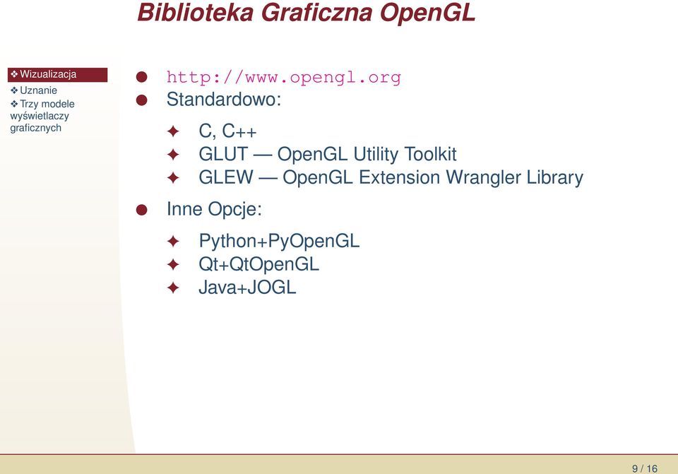 Toolkit GLEW OpenGL Extension Wrangler Library