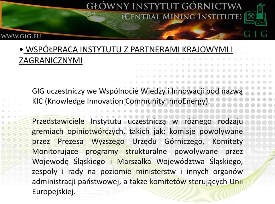 Przedstawiciele Instytutu uczestniczą w różnego rodzaju gremiach opiniotwórczych, takich jak: komisje powoływane przez Prezesa Wyższego