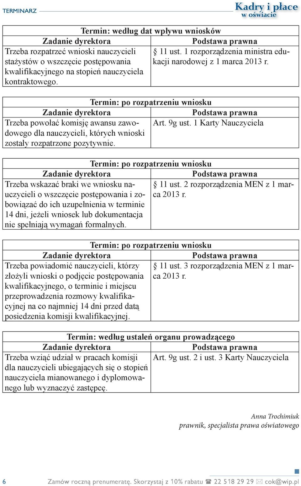 1 Karty Nauczyciela zostały rozpatrzone pozytywnie.