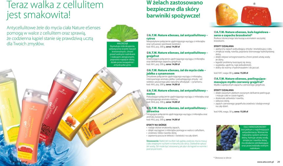 5 3 miłorząb Stymuluje mikrokrążenie, uelastycznia ścianki naczyń krwionośnych, chroni przed wolnymi rodnikami i reakcjami alergicznymi, poprawia napięcie skóry, działa przeciwzapalnie i