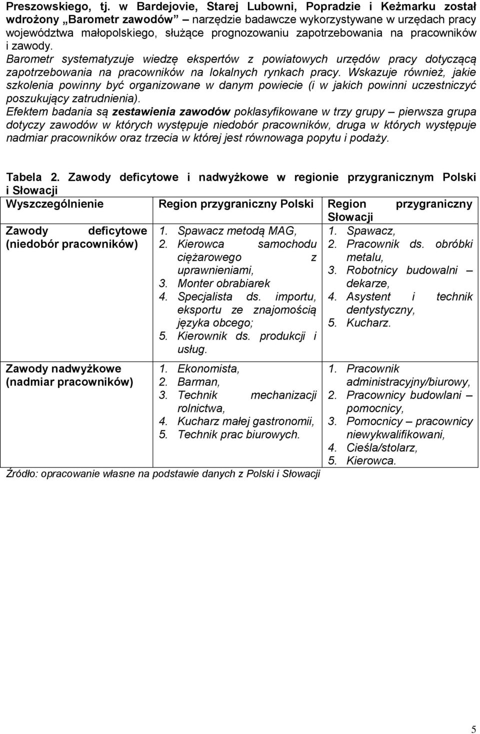 na pracowników i zawody. Barometr systematyzuje wiedzę ekspertów z powiatowych urzędów pracy dotyczącą zapotrzebowania na pracowników na lokalnych rynkach pracy.