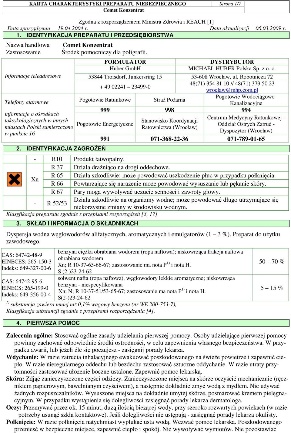 .04.2004 r. Data aktualizacji 06.03.2009 r. 1.